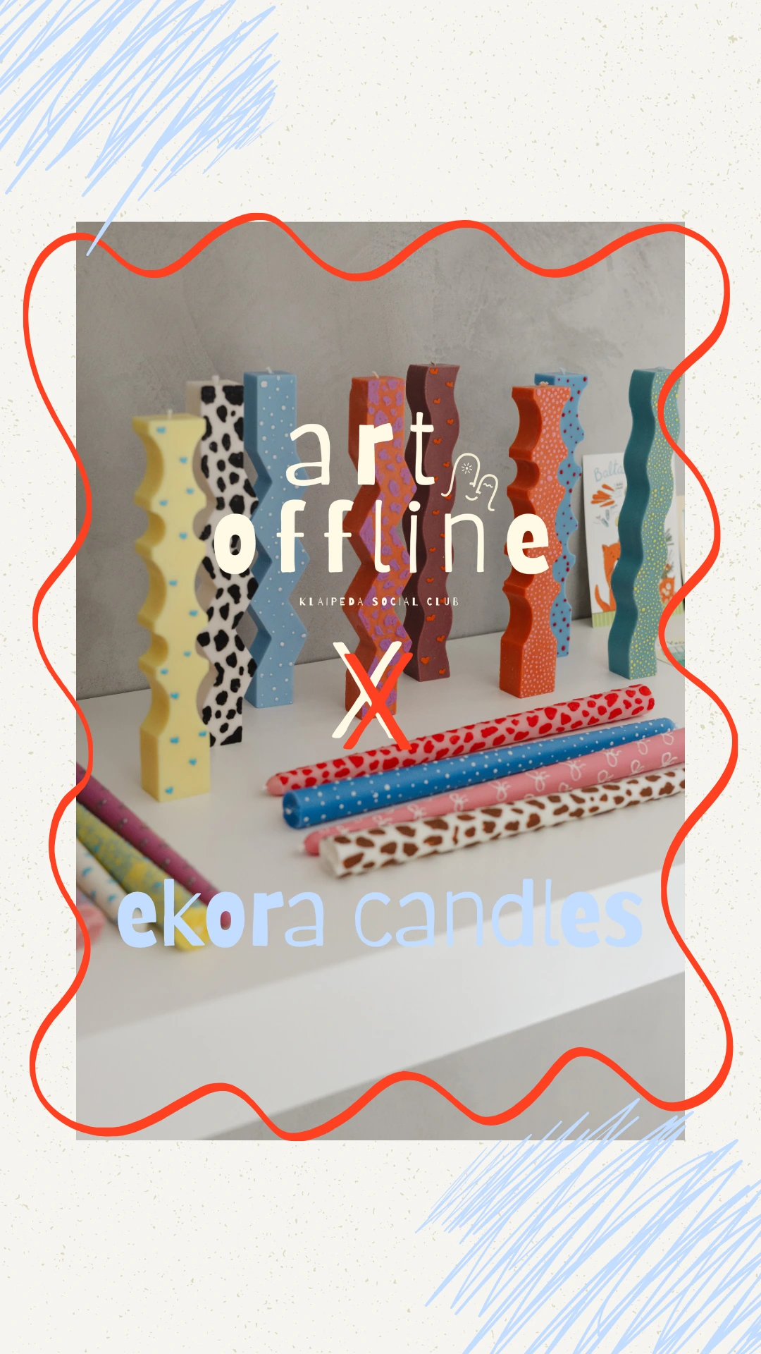 ekora candles – Art Offline kūrėjų pristatymo maketas