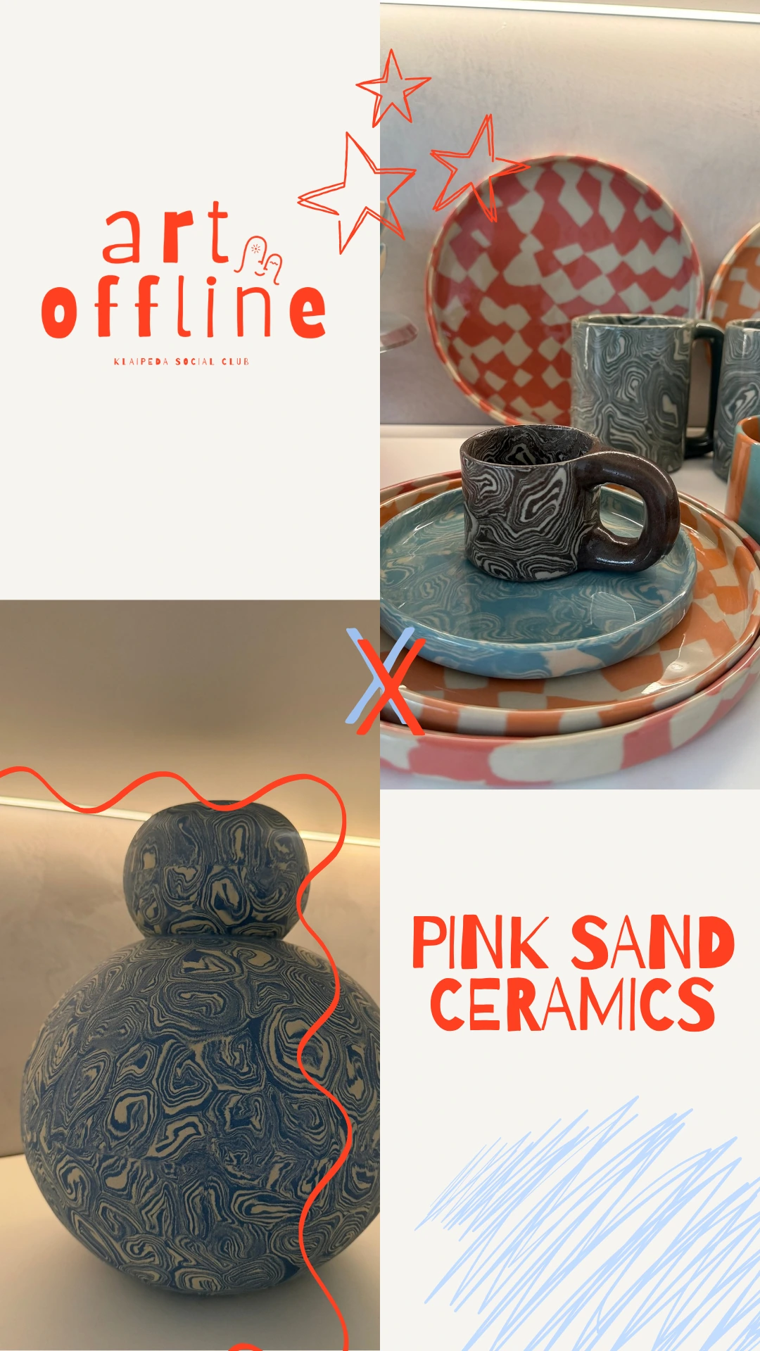 PINK SAND CERAMICS – Art Offline kūrėjų pristatymo maketas