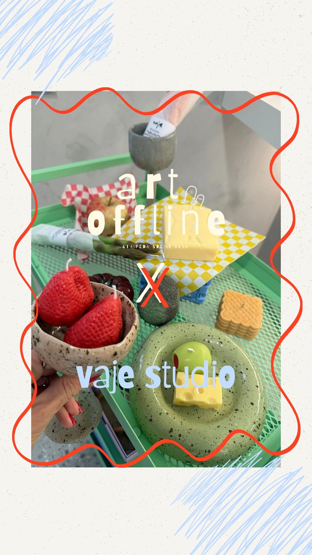 vaje studio – Art Offline kūrėjų pristatymo maketas